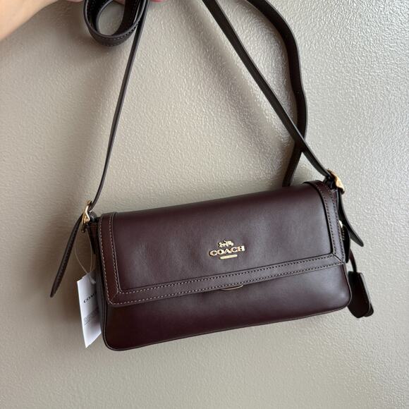 Coach Etta Small Flap Shoulder Bag CCV63 smooth leather/Im/Espresso - Picture 6 of 11